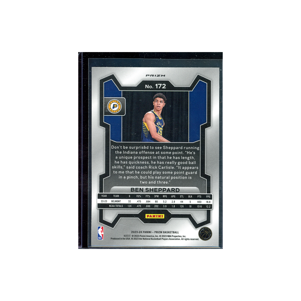 Ben Sheppard 2023-24 Panini Prizm Basketball Silver Prizm Rookie