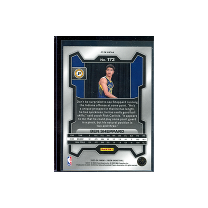 Ben Sheppard 2023-24 Panini Prizm Basketball Silver Prizm Rookie