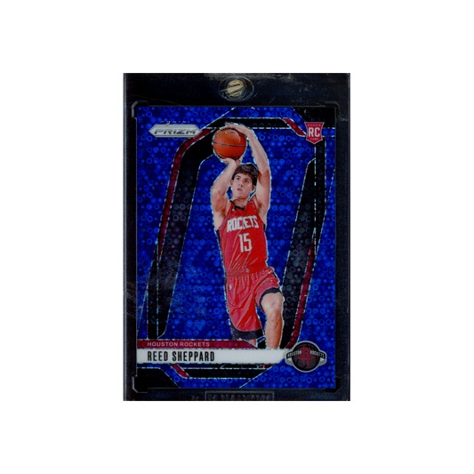 Reed Sheppard 2024-25 Panini Prizm Basketball Fast Break Blue Prizm Rookie /150