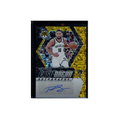 Ben Simmons 2023-24 Panini Mosaic Basketball Fast Break Auto Gold /10