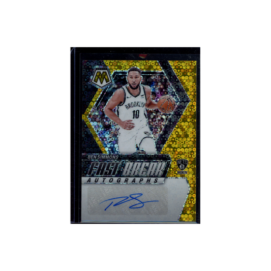 Ben Simmons 2023-24 Panini Mosaic Basketball Fast Break Auto Gold /10