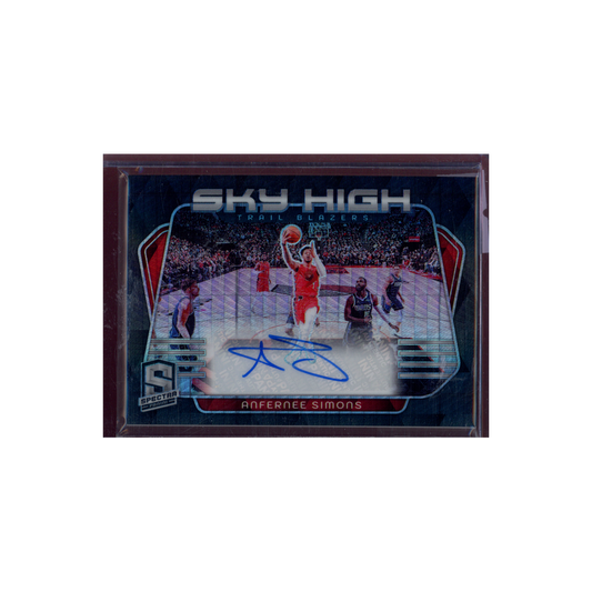 Anfernee Simons 2023-24 Panini Spectra Basketball Sky-High Auto International /10