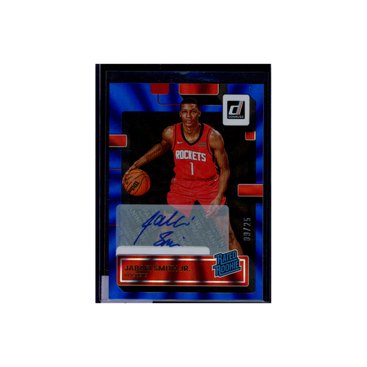Jabari Smith Jr. 2022-23 Panini Donruss Basketball Rated Rookie Auto Blue Laser /25