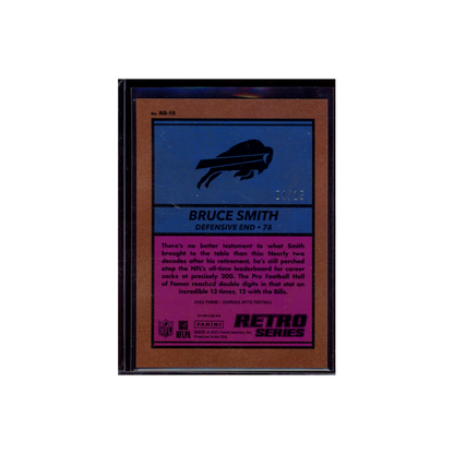 Bruce Smith 2022 Panini Donruss Optic Football Retro Series Blue Ice /15