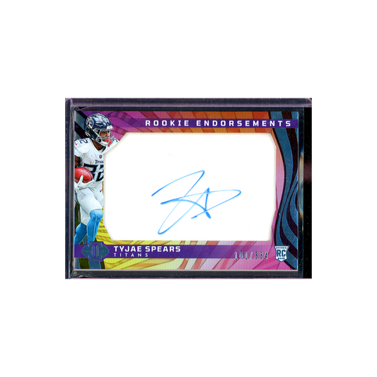 Tyjae Spears 2023 Panini Illusions Football Rookie Endorsements Auto /334