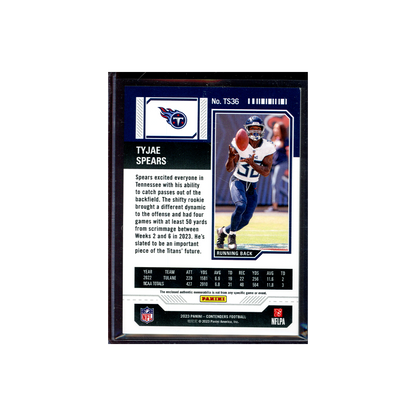 Tyjae Spears 2023 Panini Contenders Football Rookie Ticket Jersey