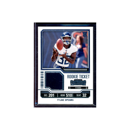 Tyjae Spears 2023 Panini Contenders Football Rookie Ticket Jersey