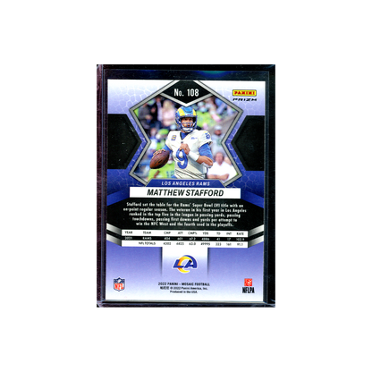 Matthew Stafford 2022 Panini Mosaic Football Genesis