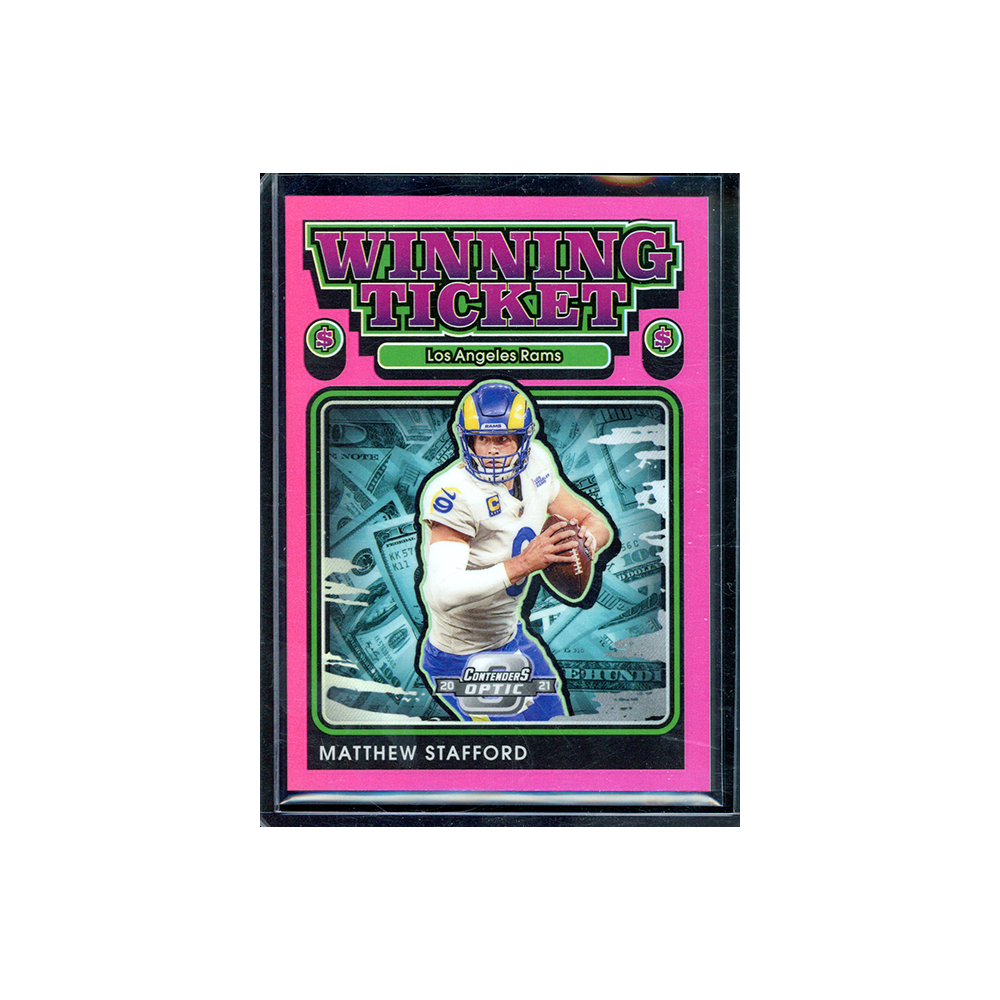 Matthew Stafford 2021 Panini Contenders Optic Football Winning Ticket Pink /75