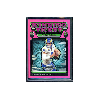 Matthew Stafford 2021 Panini Contenders Optic Football Winning Ticket Pink /75