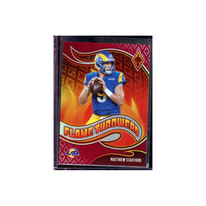 Matthew Stafford 2021 Panini Phoenix Football Flame Throwers Red /199