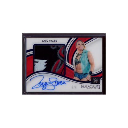Zoey Stark 2023 Panini Immaculate Collection WWE Patch Auto Purple /6