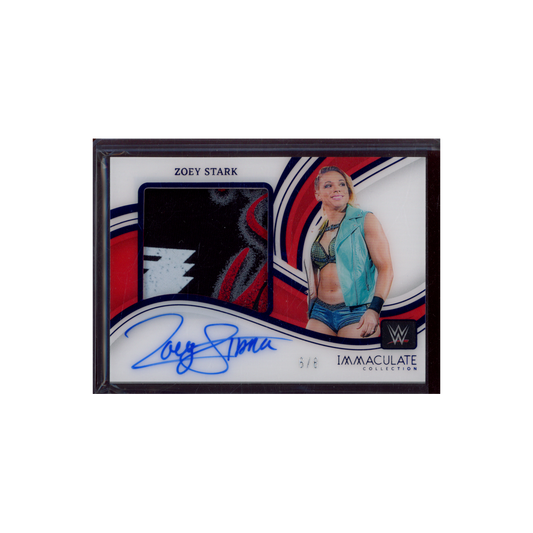 Zoey Stark 2023 Panini Immaculate Collection WWE Patch Auto Purple /6