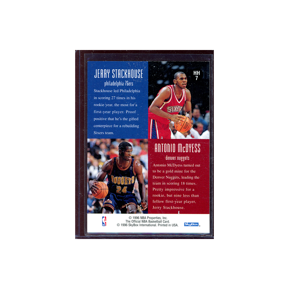 Stackhouse / McDyess 1996 Hoops Basketball Head 2 Head