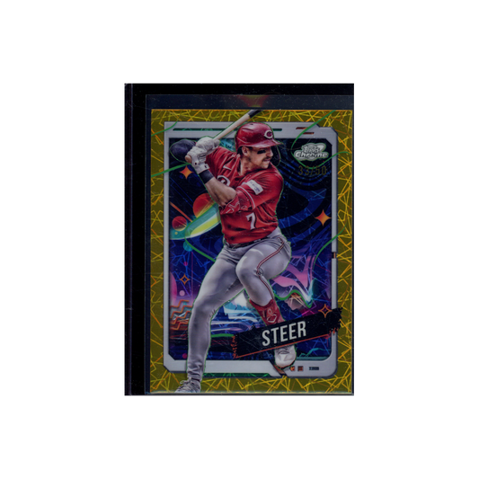Spencer Steer 2024 Topps Cosmic Chrome Baseball Gold /50