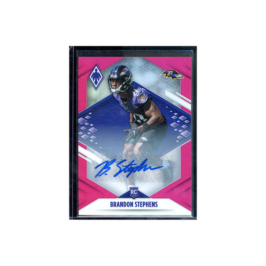 Brandon Stephens 2021 Panini Phoenix Football Rookie Auto Pink /99