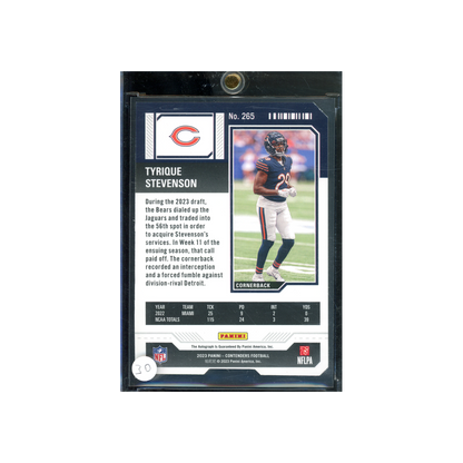 Tyrique Stevenson 2023 Panini Contenders Football Rookie Ticket Auto /29
