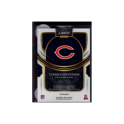 Tyrique Stevenson 2023 Panini Select Football Rookie Patch Auto Blue /75