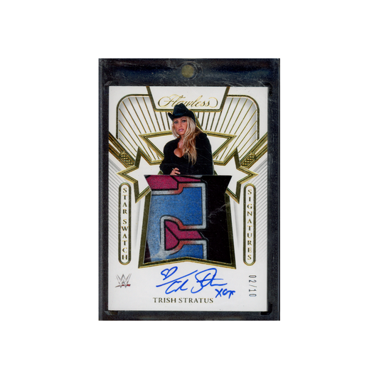 Trish Stratus 2024 Panini Flawless WWE Star Swatch Signatures Gold /10