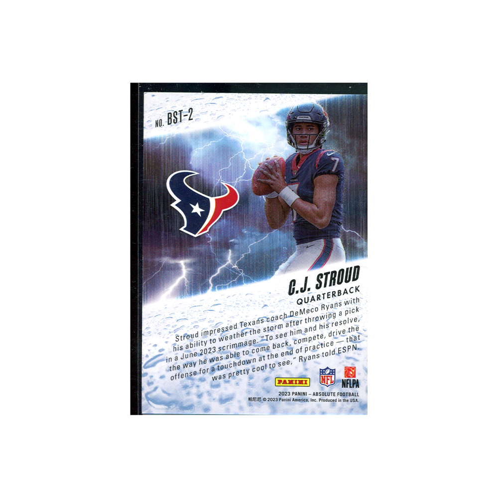 CJ Stroud 2023 Panini Absolute Football By Storm Rookie