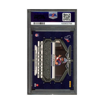 CJ Stroud 2023 Panini Mosaic Football NFL Debut Camo Red Rookie PSA 9