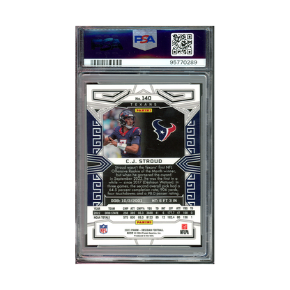 CJ Stroud 2023 Panini Obsidian Football Rookie PSA 9