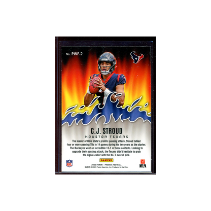 CJ Stroud 2023 Panini Phoenix Football Rookie Playing With Fire