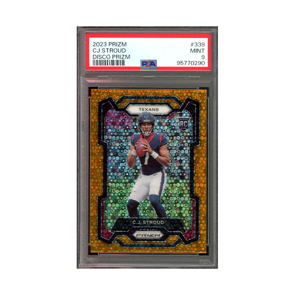 CJ Stroud 2023 Panini Prizm Football Rookie Disco Prizm PSA 9