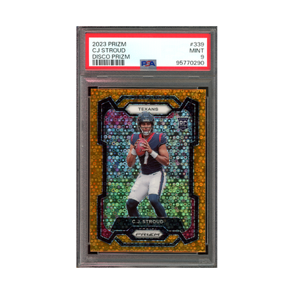 CJ Stroud 2023 Panini Prizm Football Rookie Disco Prizm PSA 9