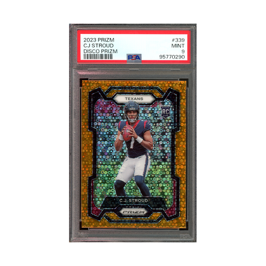 CJ Stroud 2023 Panini Prizm Football Rookie Disco Prizm PSA 9