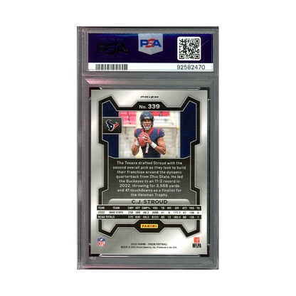 CJ Stroud 2023 Panini Prizm Football Rookie Lazer PSA 10