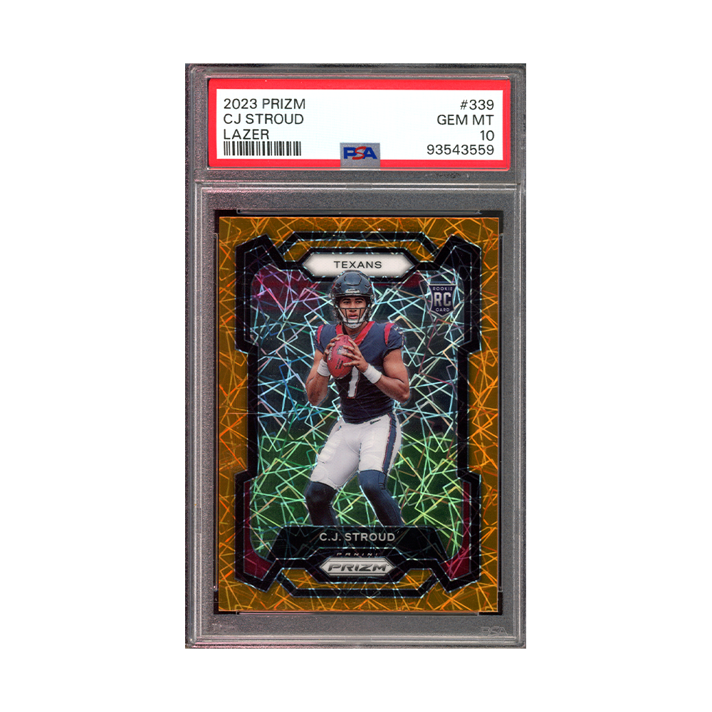 CJ Stroud 2023 Panini Prizm Football Rookie Lazer PSA 10