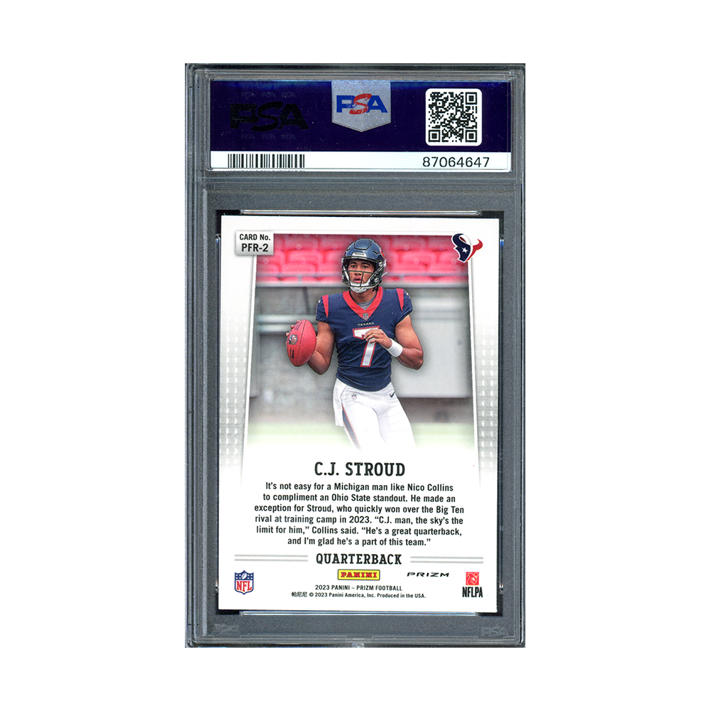 CJ Stroud 2023 Panini Prizm Football Flashback Rookie PSA 10