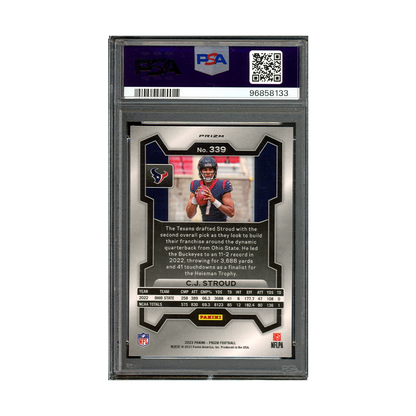 CJ Stroud 2023 Panini Prizm Football Red White Blue Prizm Rookie PSA 9