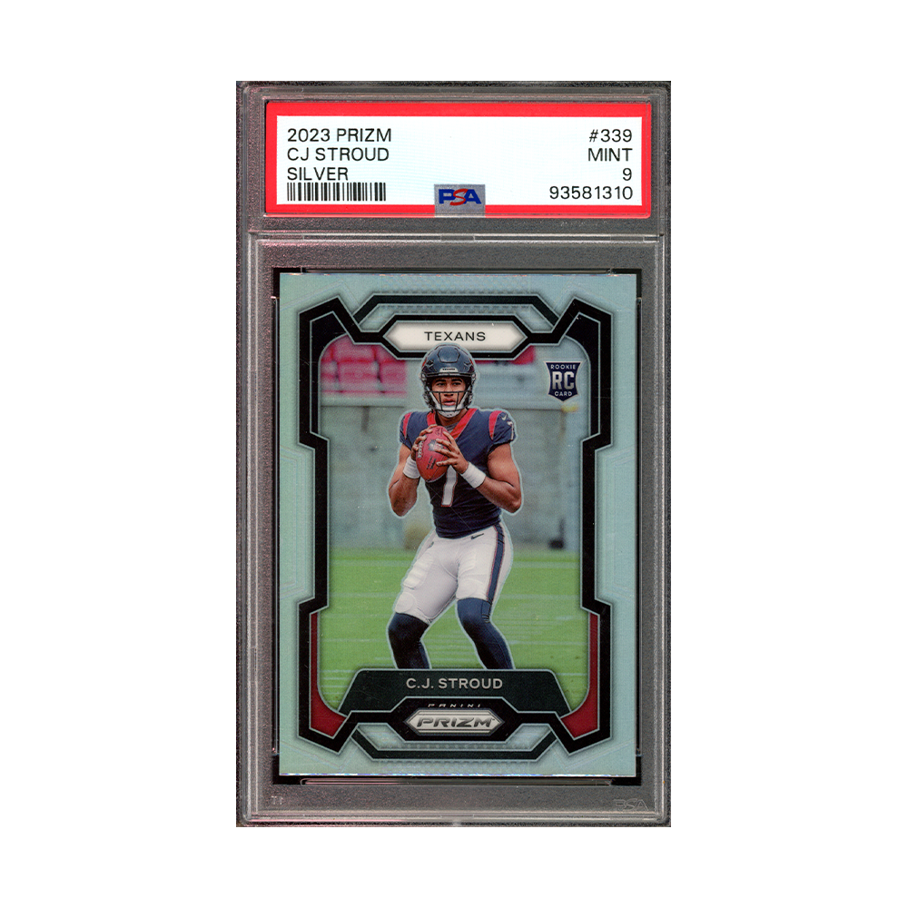 CJ Stroud 2023 Panini Prizm Football Silver Prizm Rookie PSA 9