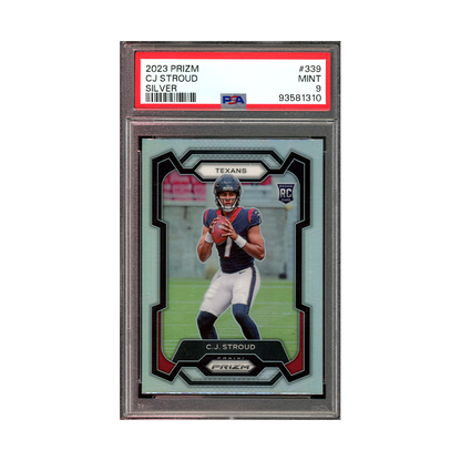 CJ Stroud 2023 Panini Prizm Football Silver Prizm Rookie PSA 9