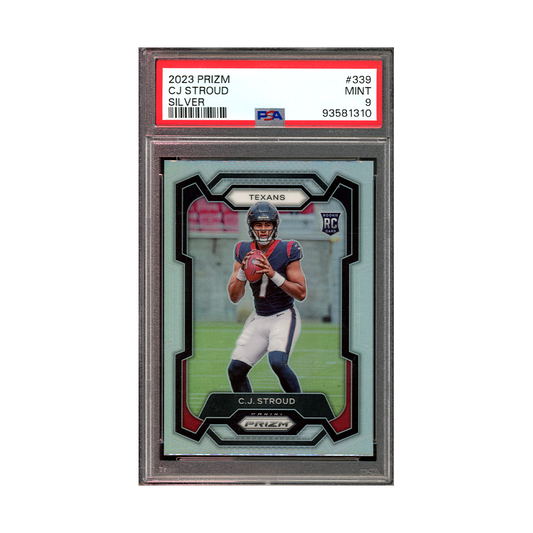 CJ Stroud 2023 Panini Prizm Football Silver Prizm Rookie PSA 9