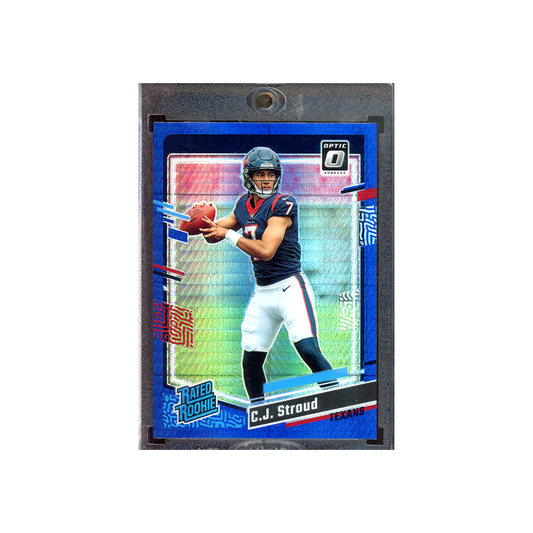 CJ Stroud 2023 Panini Donruss Optic Football Rated Rookie Blue Hyper