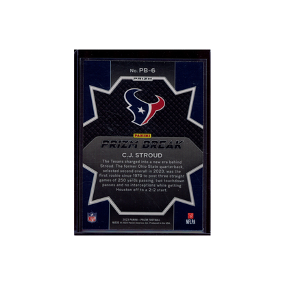 CJ Stroud 2023 Panini Prizm Football Prizm Break Silver Rookie