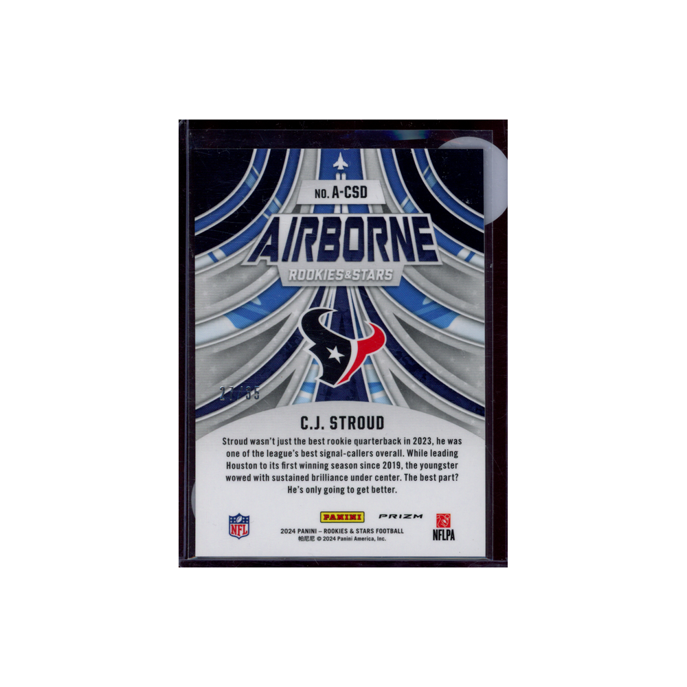 CJ Stroud 2024 Panini Rookies & Stars Football Airborne Purple /35