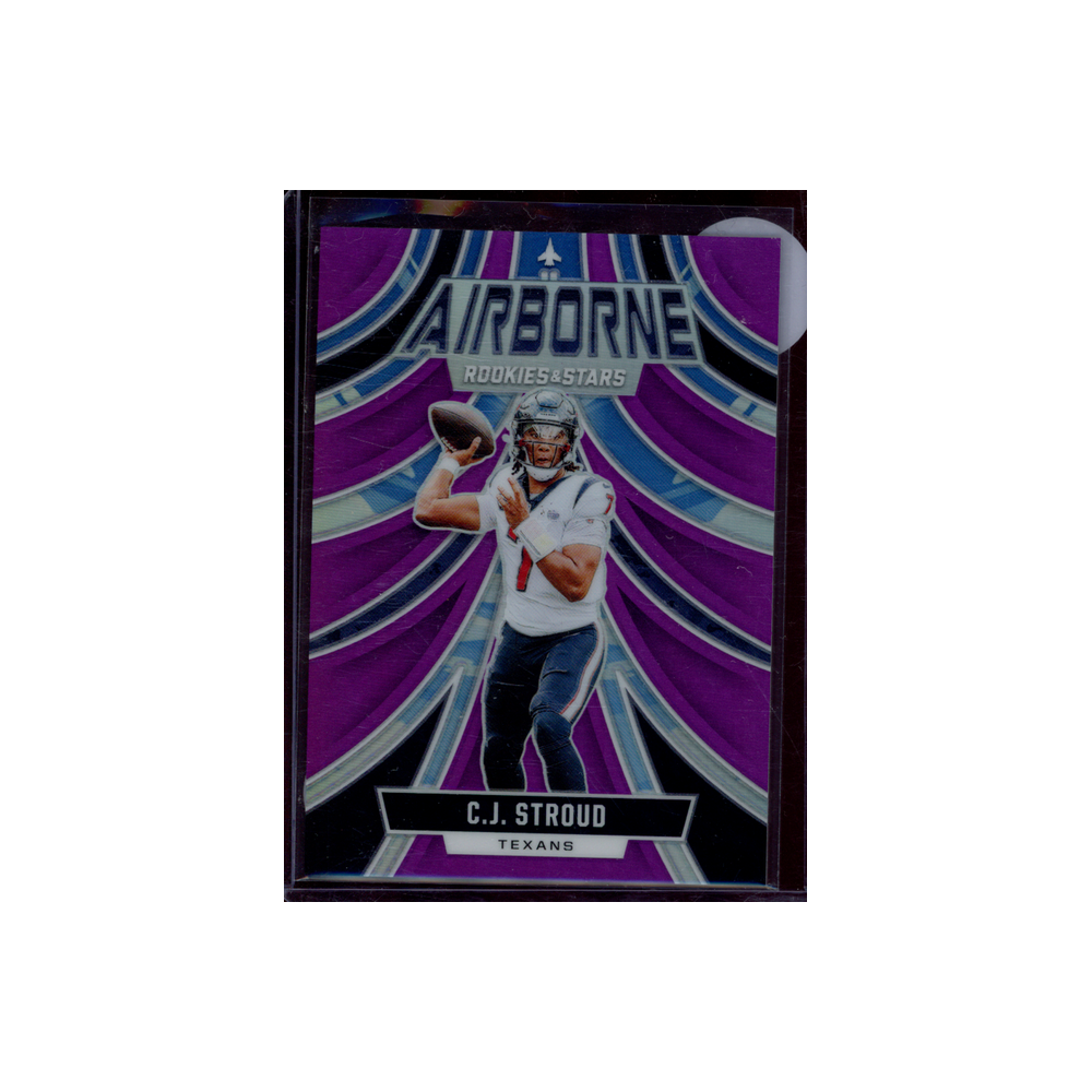 CJ Stroud 2024 Panini Rookies & Stars Football Airborne Purple /35