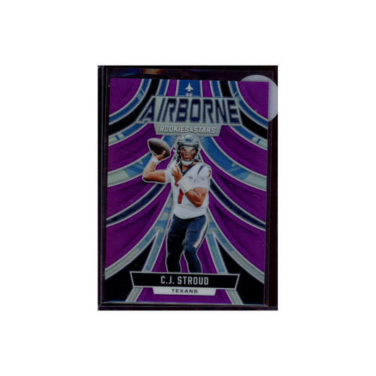 CJ Stroud 2024 Panini Rookies & Stars Football Airborne Purple /35