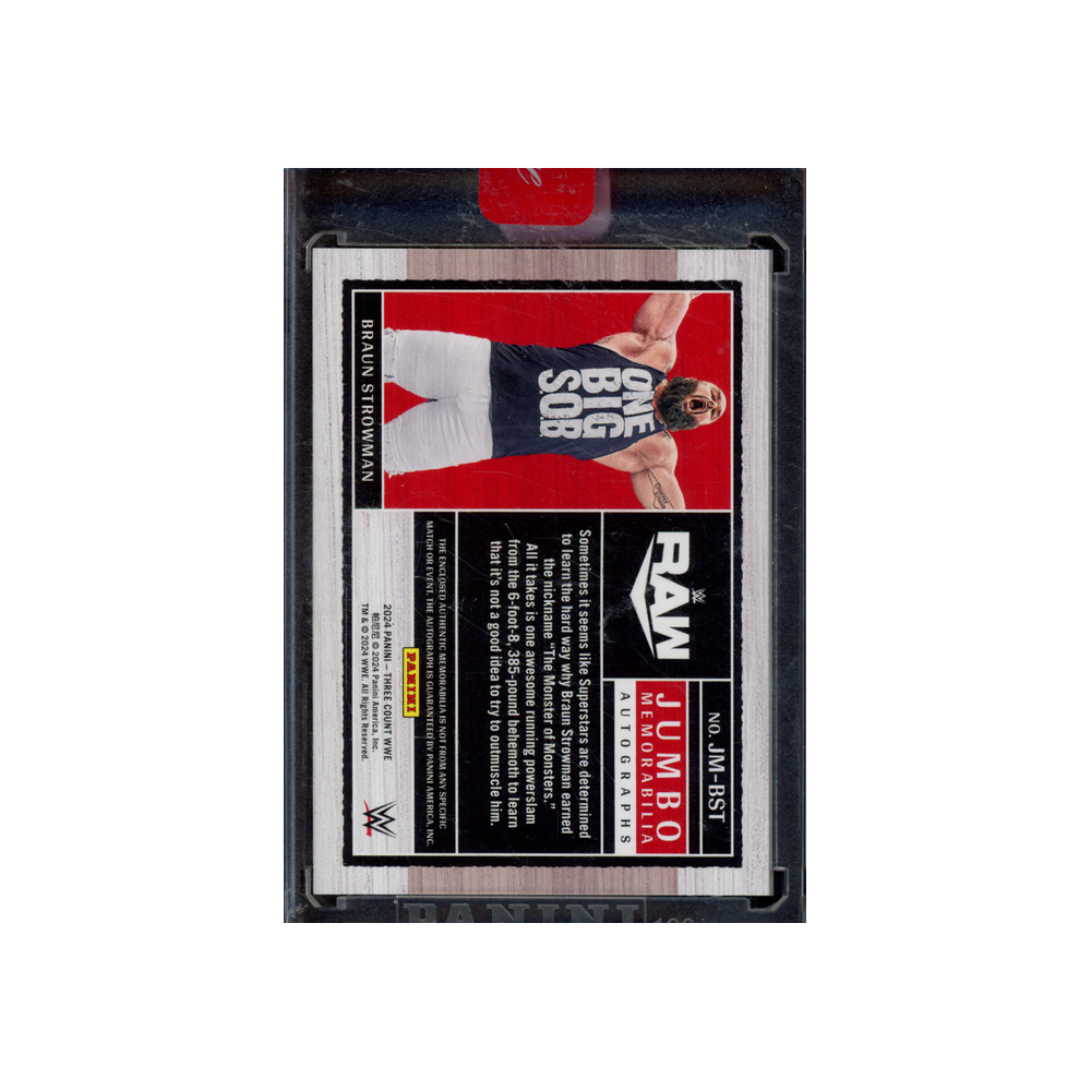 Braun Strowman 2024 Panini Three Count WWE Patch Auto /99
