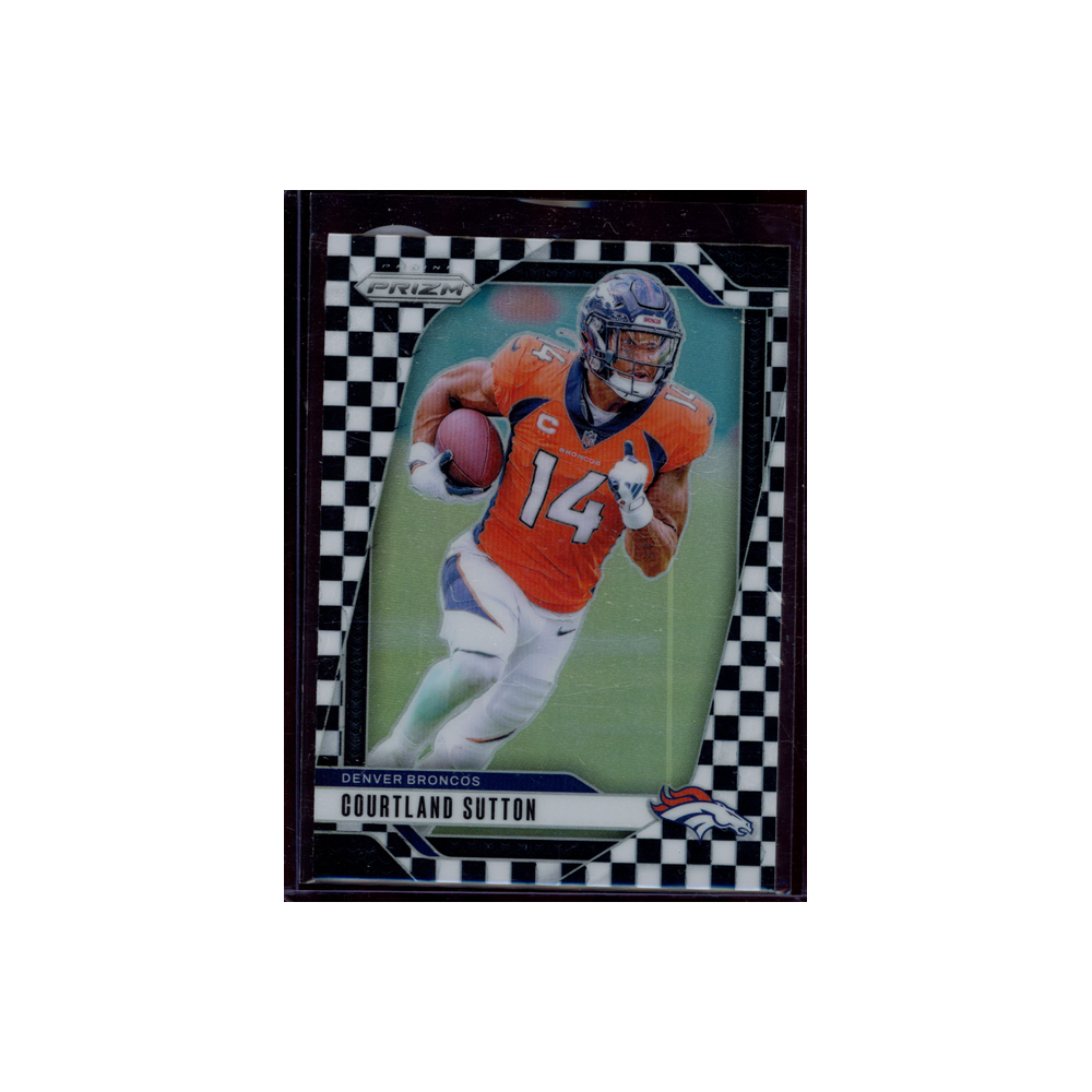 Courtland Sutton 2024 Panini Prizm Football Black & White Checkerboard