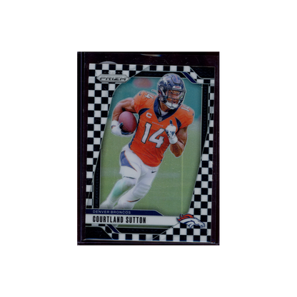 Courtland Sutton 2024 Panini Prizm Football Black & White Checkerboard