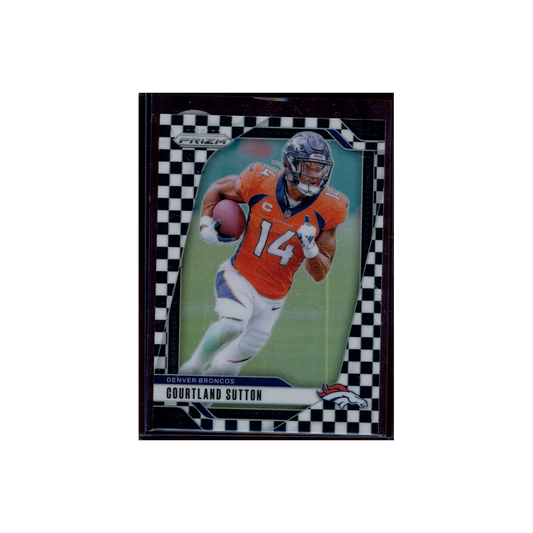 Courtland Sutton 2024 Panini Prizm Football Black & White Checkerboard