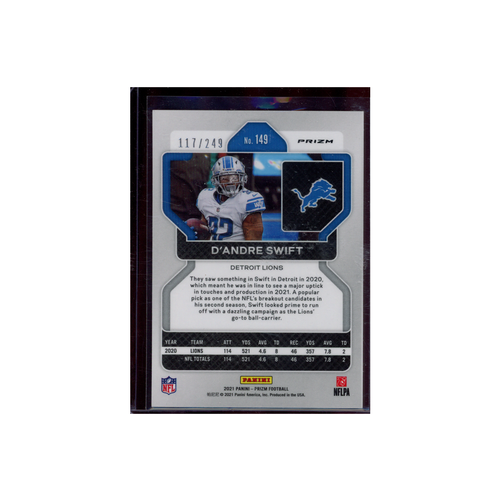 D'Andre Swift 2021 Panini Prizm Football Orange /249