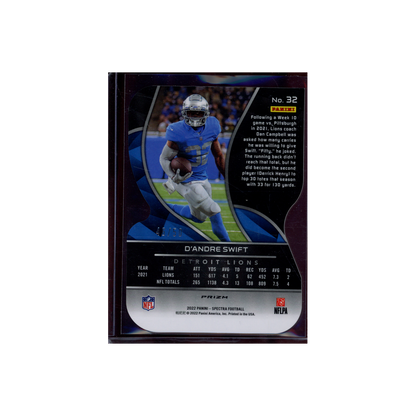D'Andre Swift 2022 Panini Spectra Football Blue Die-Cut /50