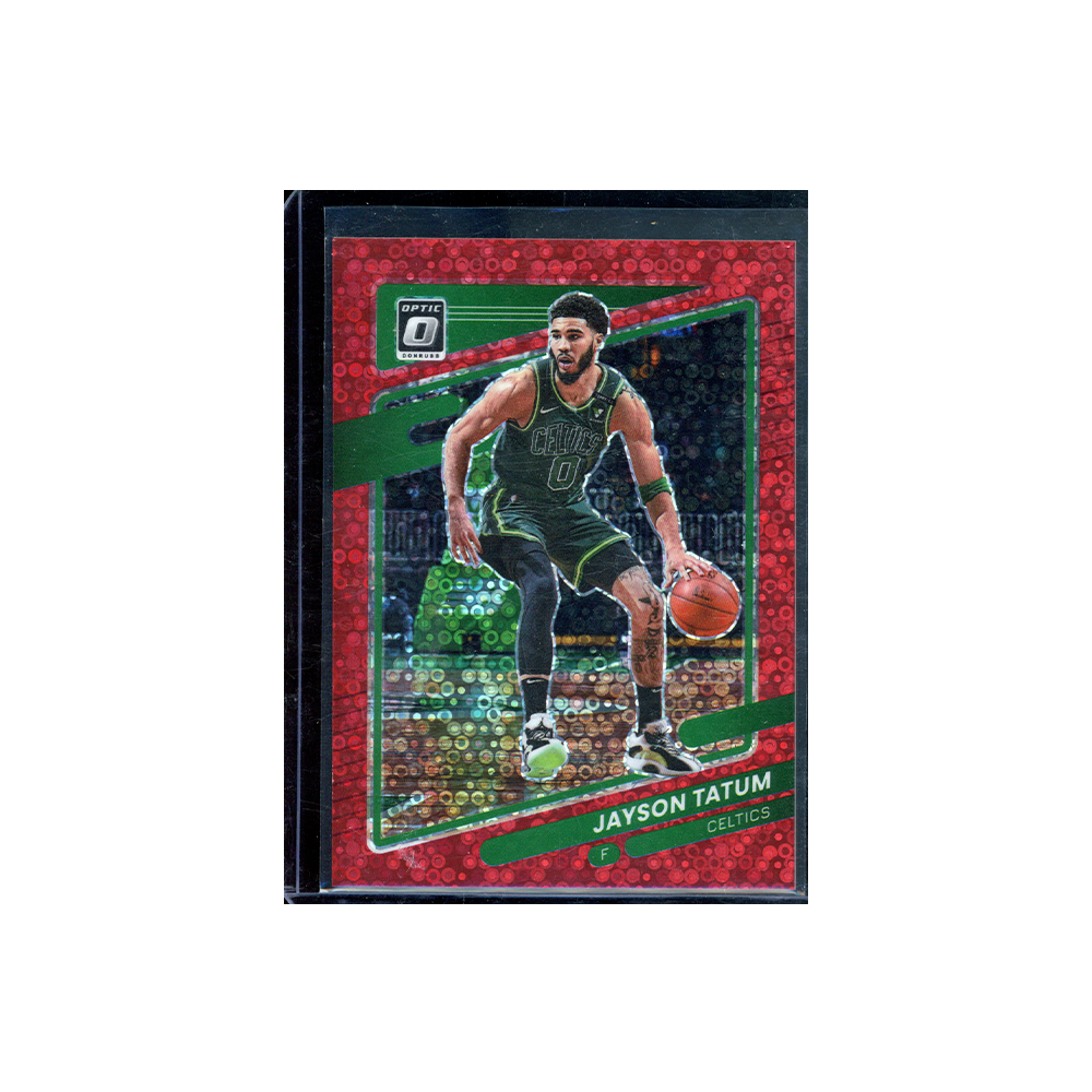 Jayson Tatum 2021-22 Panini Donruss Optic Basketball Red Fast Break /85