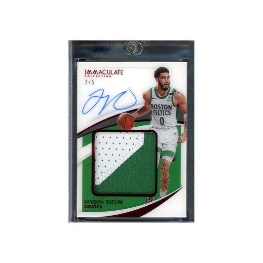 Jayson Tatum 2020-21 Panini Immaculate Collection Basketball Patch Auto Red /5